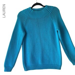 LAUREN RALPH LAUREN PURE COTTON BATEAU NECKLINE SWEATER LIKE NEW SMALL